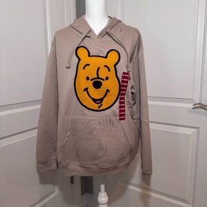 NWT Disney Winnie the Pooh Hoodie with embroidered Pooh / Hooded Sweatshirt / XL